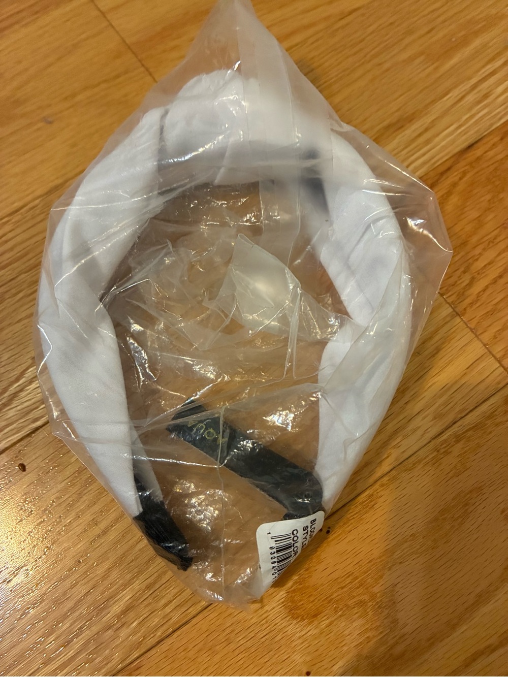 Aqua White Twisted Padded Headband